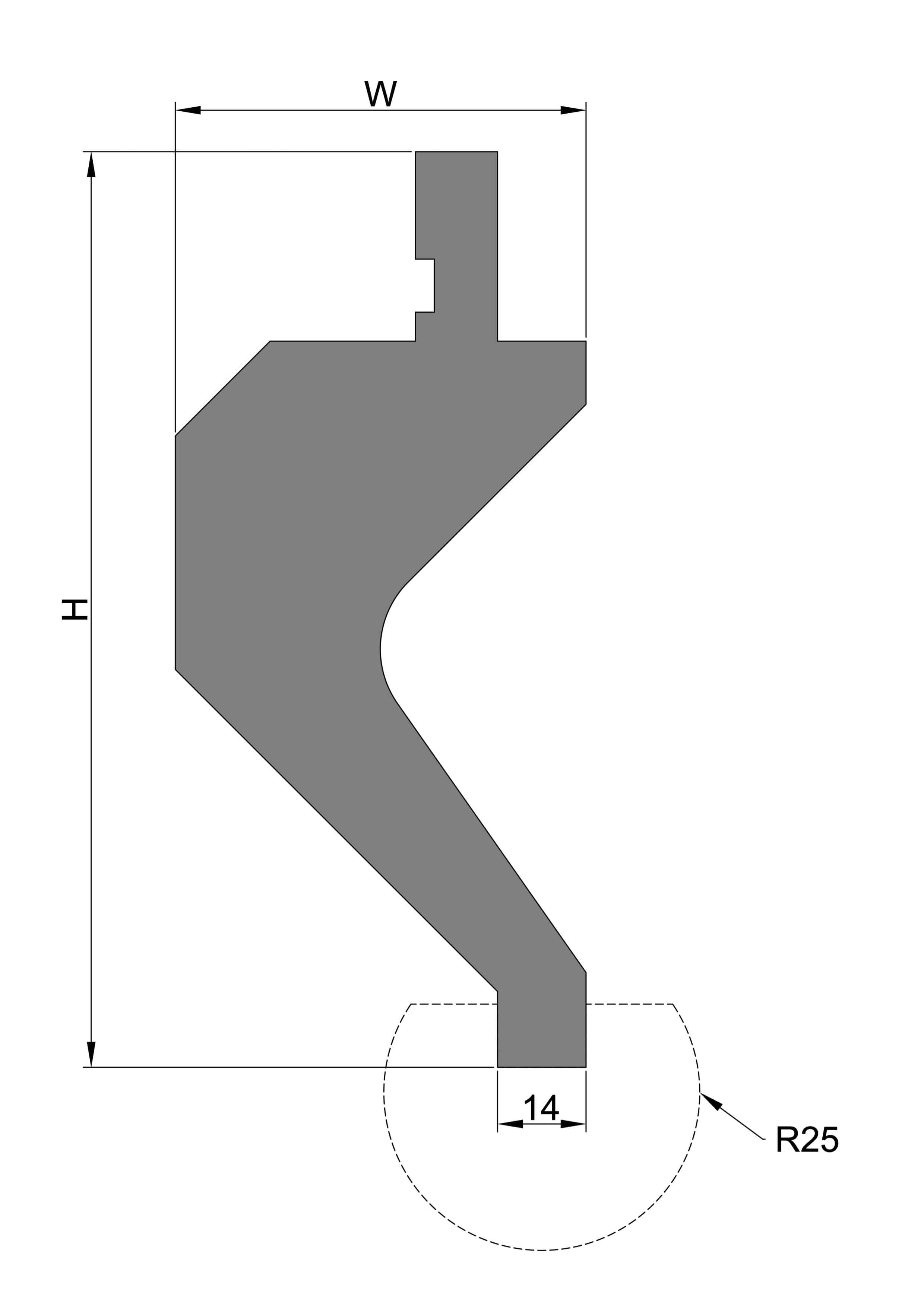 Radius Punch Insert Holder